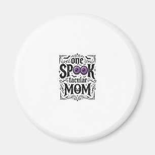 Halloween Mamma Skräckinjagande Vintage Gravyr T-S Magnet