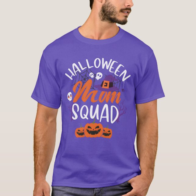 Halloween Mamma Squad roligt T Shirt (Framsida)