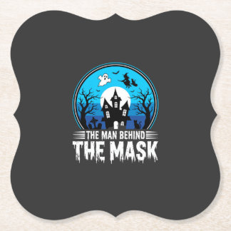 Halloween Man Behind the Mask Haunted House Underlägg Papper