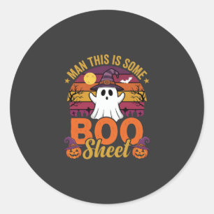 Halloween-man Denna är lite spökig design Runt Klistermärke