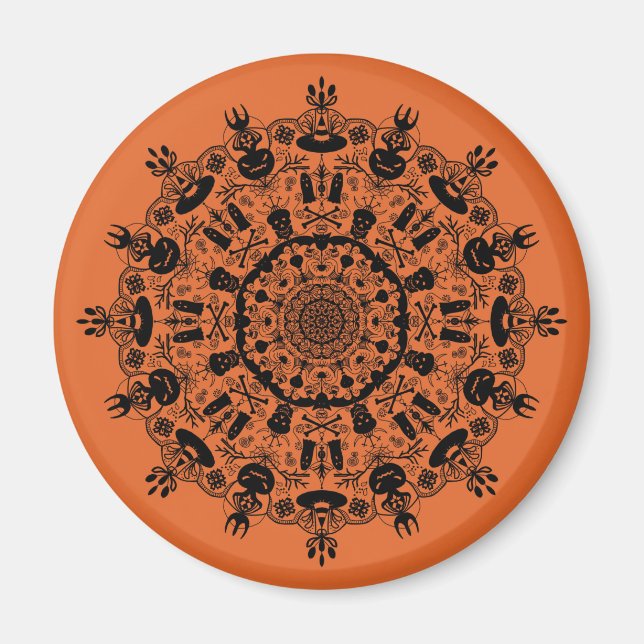 Halloween Mandala Magnet (Framsidan)