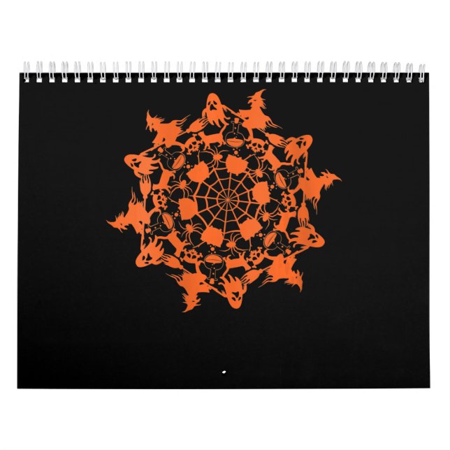 Halloween Mandala Spider Witch Ghost Skull Gift Kalender (Omslag)