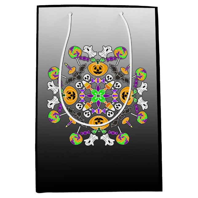 Halloween Mandala Spöken, Pumpkins, Fladdermöss oc (Framsidan)