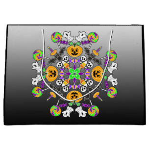 Halloween Mandala Spöken, Pumpkins, Fladdermöss oc