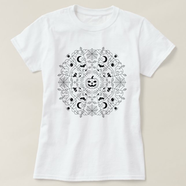 Halloween mandala t-shirt (Design framsida)