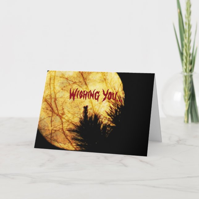 Halloween Måne Birthday Kort (Framsida)