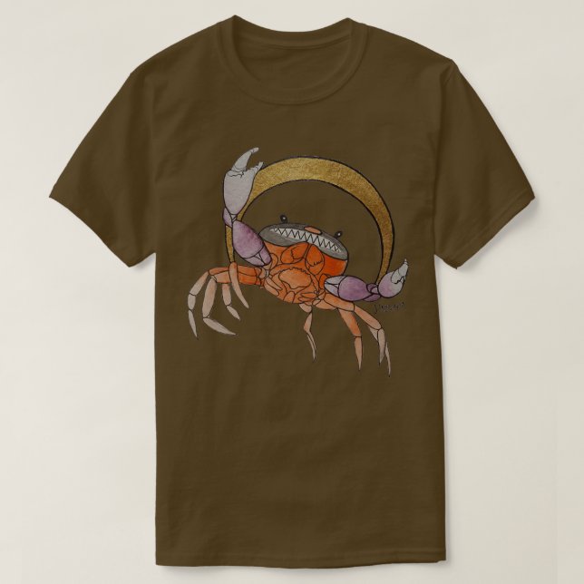 Halloween Måne Crab T Shirt (Design framsida)