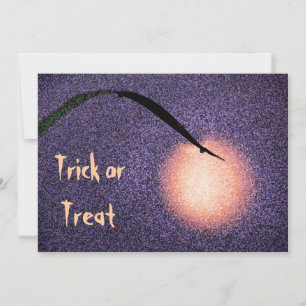 Halloween Måne-inbjudan Inbjudningar
