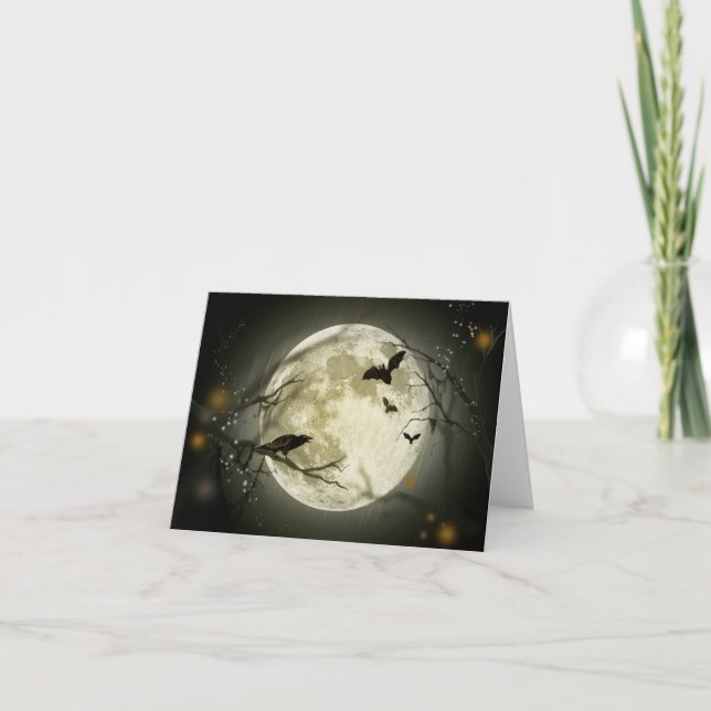 Halloween Måne Kort (Framsida)