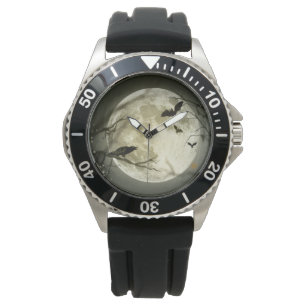 Halloween Måne-Kråkor Armbandsur