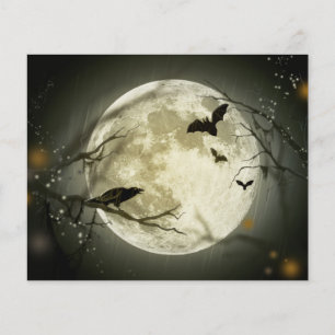 Halloween Måne-Kråkor Flygblad