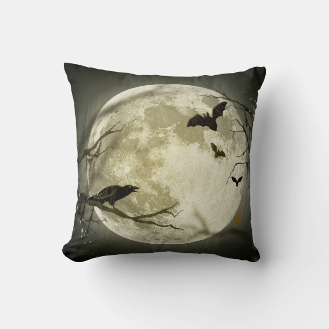 Halloween Måne Kudde (Framsida)
