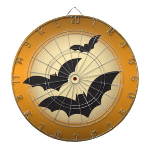 Halloween måne med fladdermöss piltavla