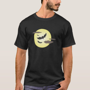 Halloween Måne och Fladdermus Shirt T-shirt