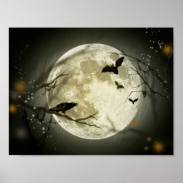 Halloween Måne Poster