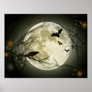 Halloween Måne Poster