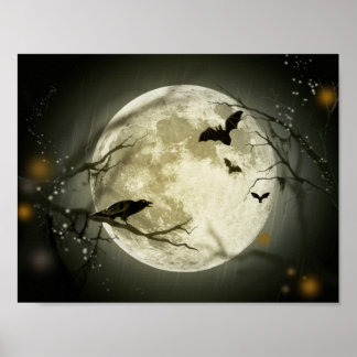 Halloween Måne Poster
