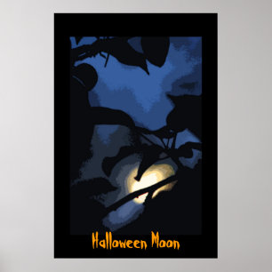 Halloween måneaffisch poster