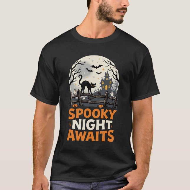 Halloween Månljust Skräcknatt T Shirt (Framsida)