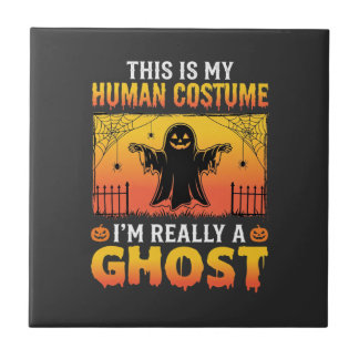 Halloween Människokostym Spöke Vintage Kakelplatta