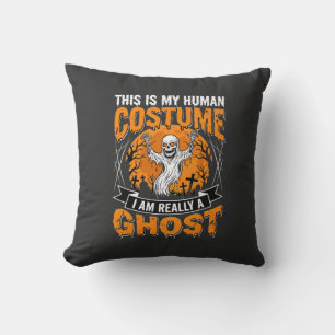Halloween Människokostym Spöklik Skellettrygg Graf Kudde
