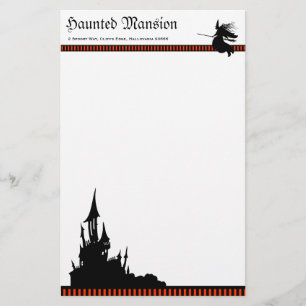 Halloween Mansion Stationery Brevpapper