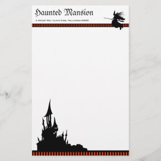 Halloween Mansion Stationery Brevpapper