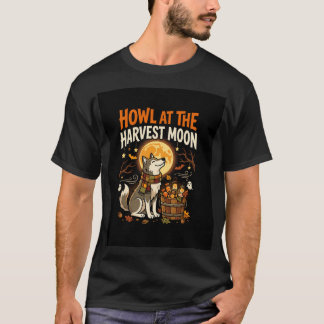 Halloween månsken Hundfirande T Shirt