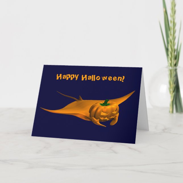 Halloween Manta Ray Kort (Framsida)
