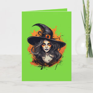 "Halloween"-mappat gratulationskort Kort