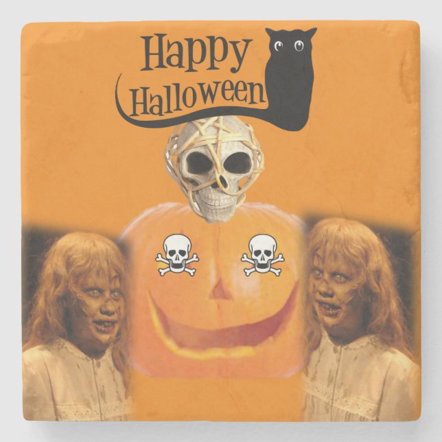 Halloween Marble Stone Underlägg (Framsidan)