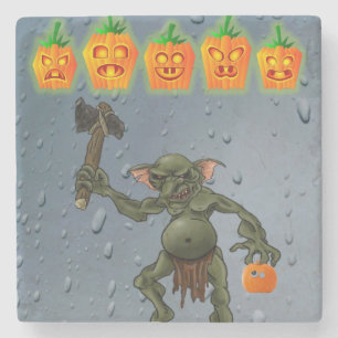 Halloween Marble Stone Underlägg, Goblin Stenunderlägg