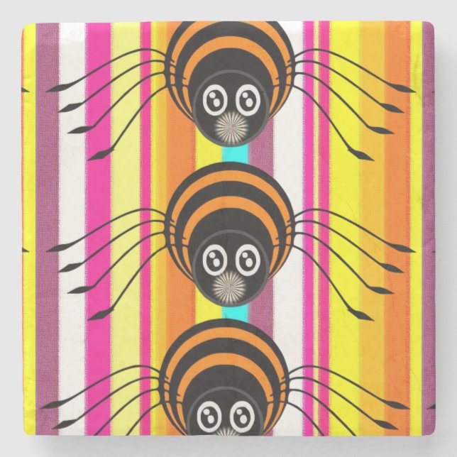 Halloween Marble Stone Underlägg, Spider Stenunderlägg (Framsidan)