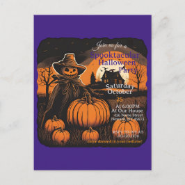 Halloween Mardröm Fågelskrämmas Urklocka Vykort