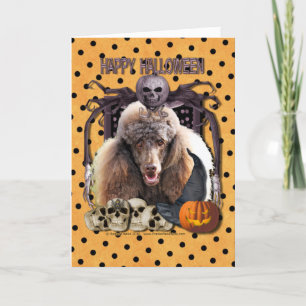 Halloween mardröm - pudel - choklad kort