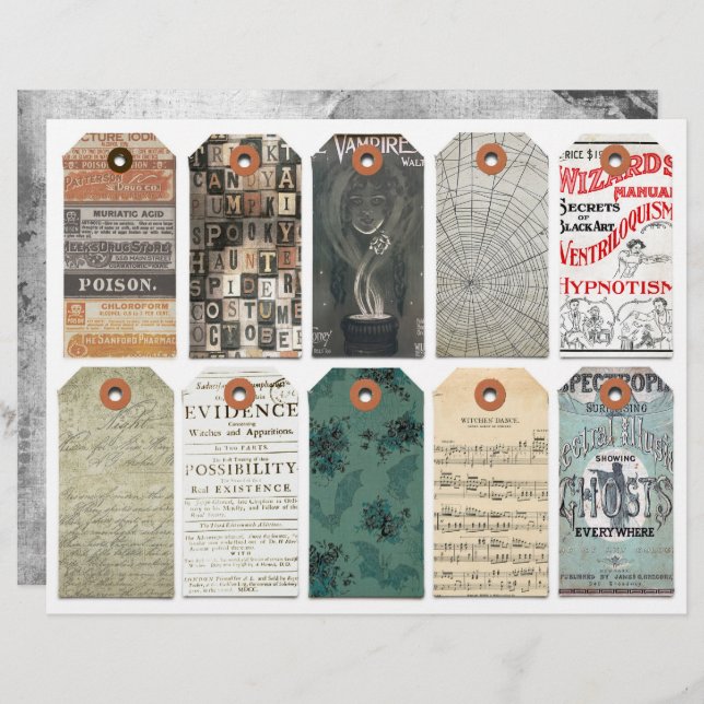 Halloween Märkre Clipart Lakan Mörk Academia (Fram/baksida)