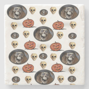 Halloween Marmor Stentallrik Stenunderlägg
