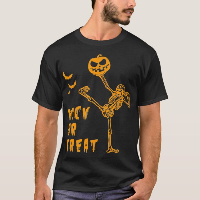 Halloween martial art Taekwondo Karate kunfu T Shirt (Framsida)