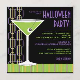 Halloween Martini Eyeball Cocktail Party Inbjudningar
