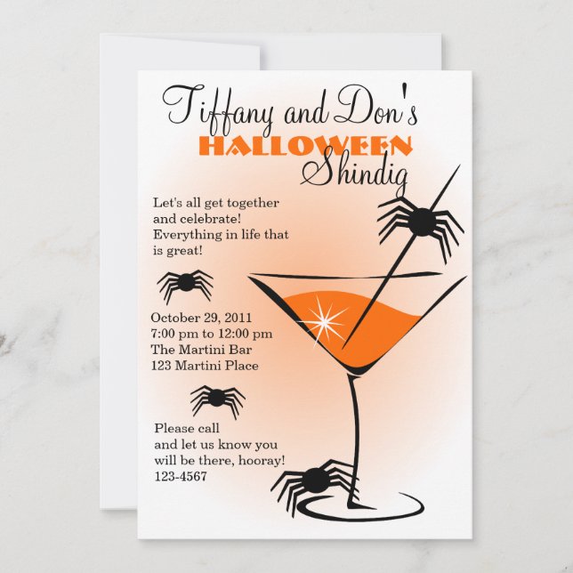 Halloween Martini Shindig! Inbjudningar (Framsida)
