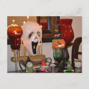 Halloween-mask och Figuriner Vykort