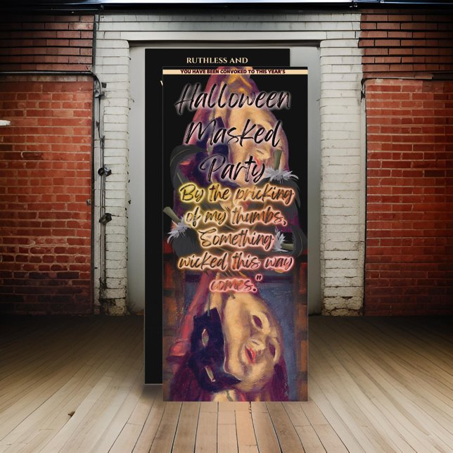 Halloween Mask Party Vuxen Black Inbjudningar (Skapare uppladdad)