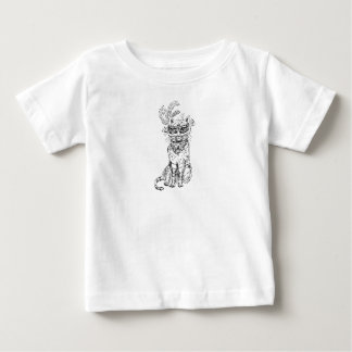 Halloween maskerad katt svart linjearbetet t shirt