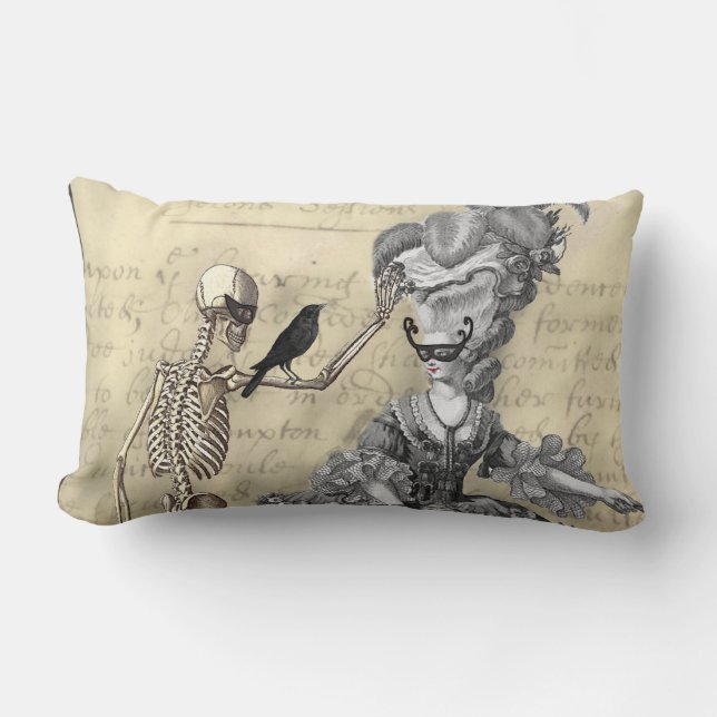 Halloween maskeradboll lumbarkudde (Framsida)