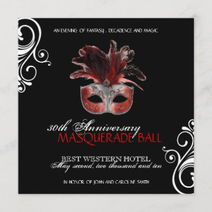 Halloween maskeradinbjudan inbjudningar