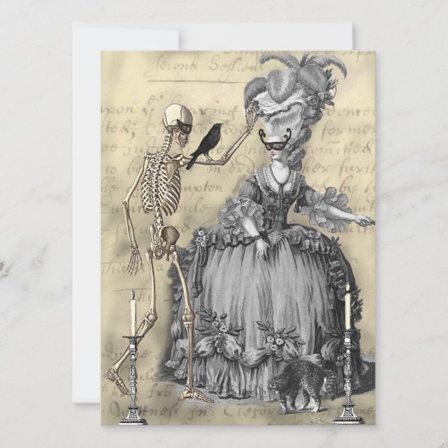 Halloween MasqueraBoll 2 Inbjudningar (Framsida)