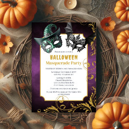 Halloween MasqueraCostume Party Inbjudningar