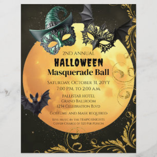 Halloween MasqueraCostume Party Reklamblad