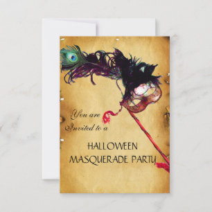 HALLOWEEN MASQUERADE PARTY, osa till parker Inbjudningar