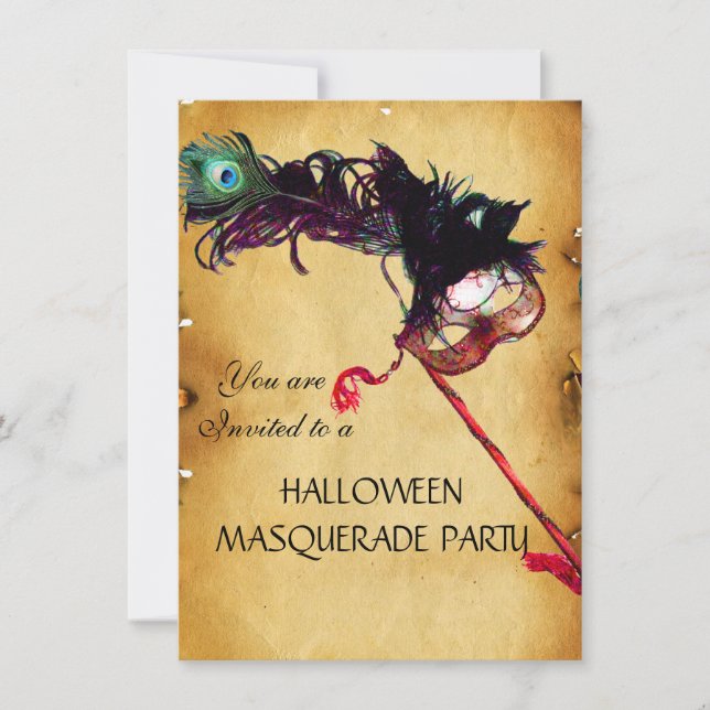 HALLOWEEN MASQUERADE PARTY, osa till parker Inbjudningar (Framsida)
